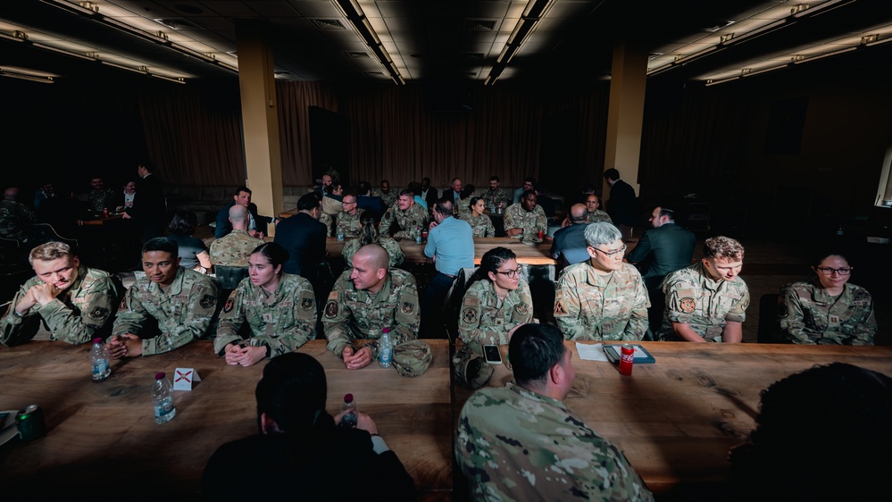 U.S. Congressmen tour the 379th AEW