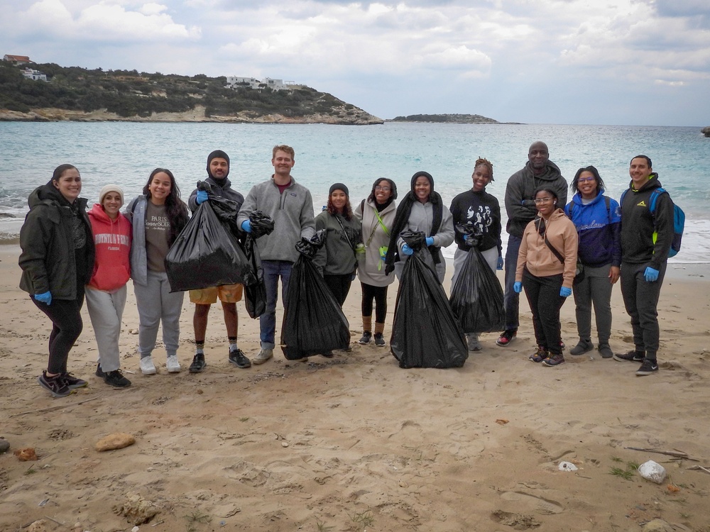 USS The Sullivans (DDG 68) Sailors clean up Greek beaches