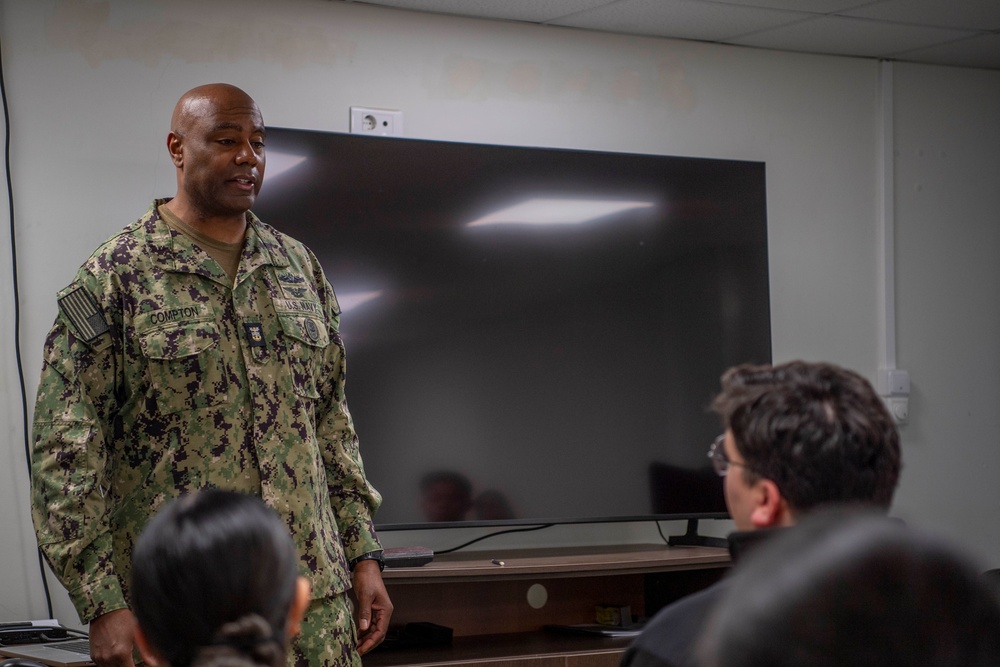 FLTCM Lateef Compton Visits NSA Souda Bay