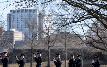 Military Funeral Honors with Funeral Escort are Conducted for U.S. Army Air Force 2nd Lt. Francis Callahan in Section 68