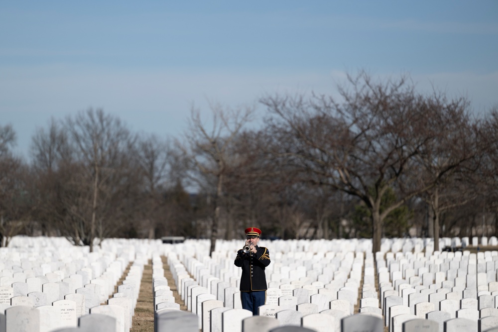 Military Funeral Honors with Funeral Escort are Conducted for U.S. Army Air Force 2nd Lt. Francis Callahan in Section 68