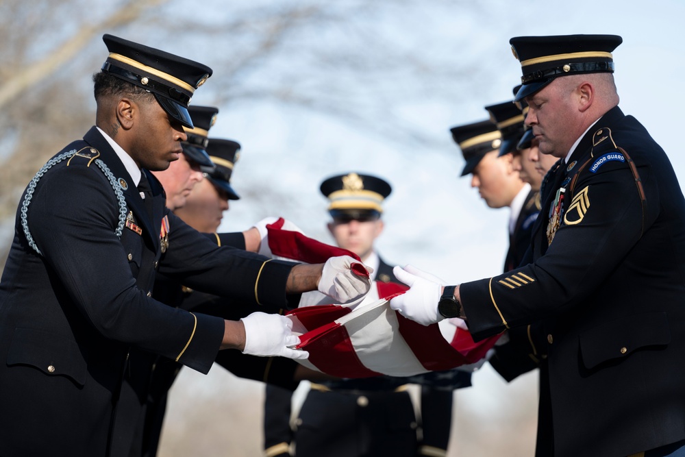 Military Funeral Honors with Funeral Escort are Conducted for U.S. Army Air Force 2nd Lt. Francis Callahan in Section 68