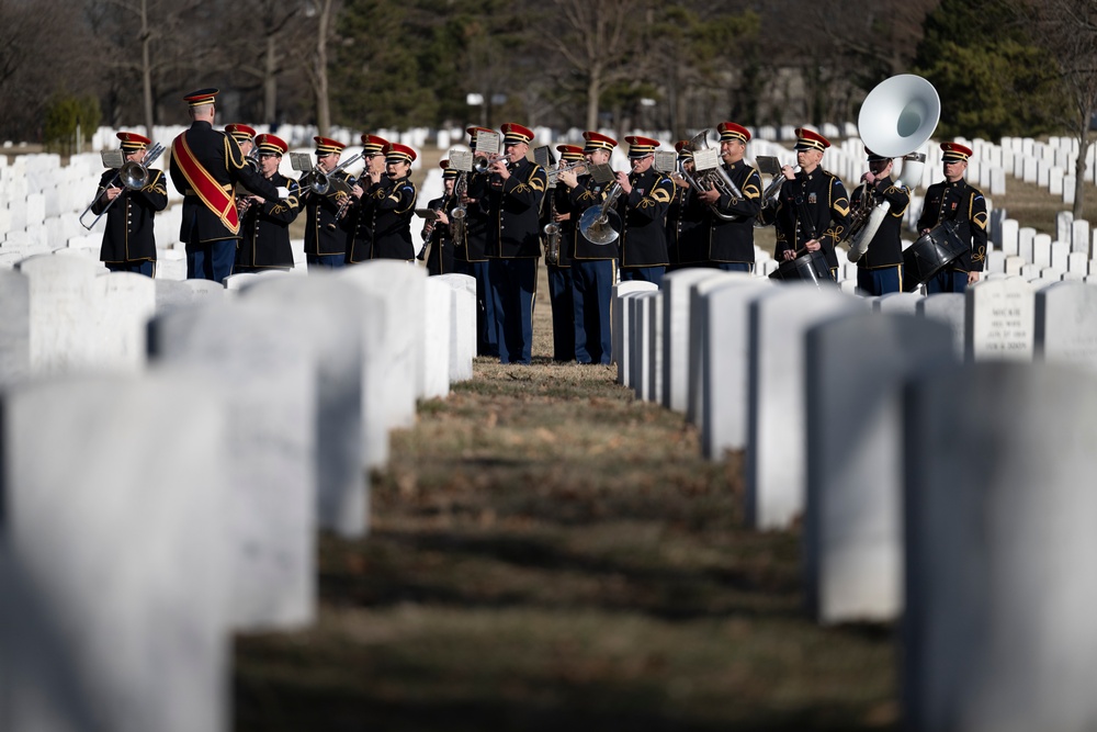 Military Funeral Honors with Funeral Escort are Conducted for U.S. Army Air Force 2nd Lt. Francis Callahan in Section 68