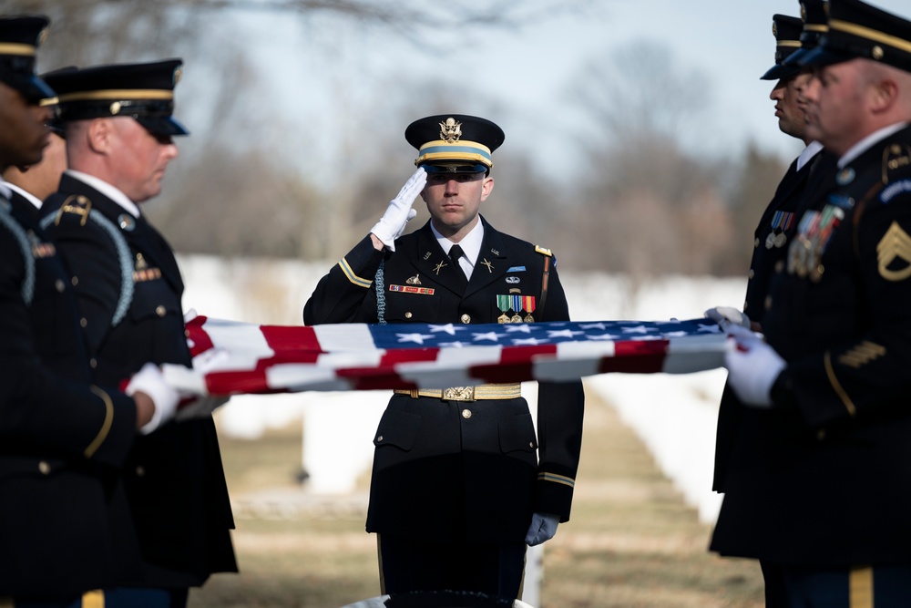 Military Funeral Honors with Funeral Escort are Conducted for U.S. Army Air Force 2nd Lt. Francis Callahan in Section 68