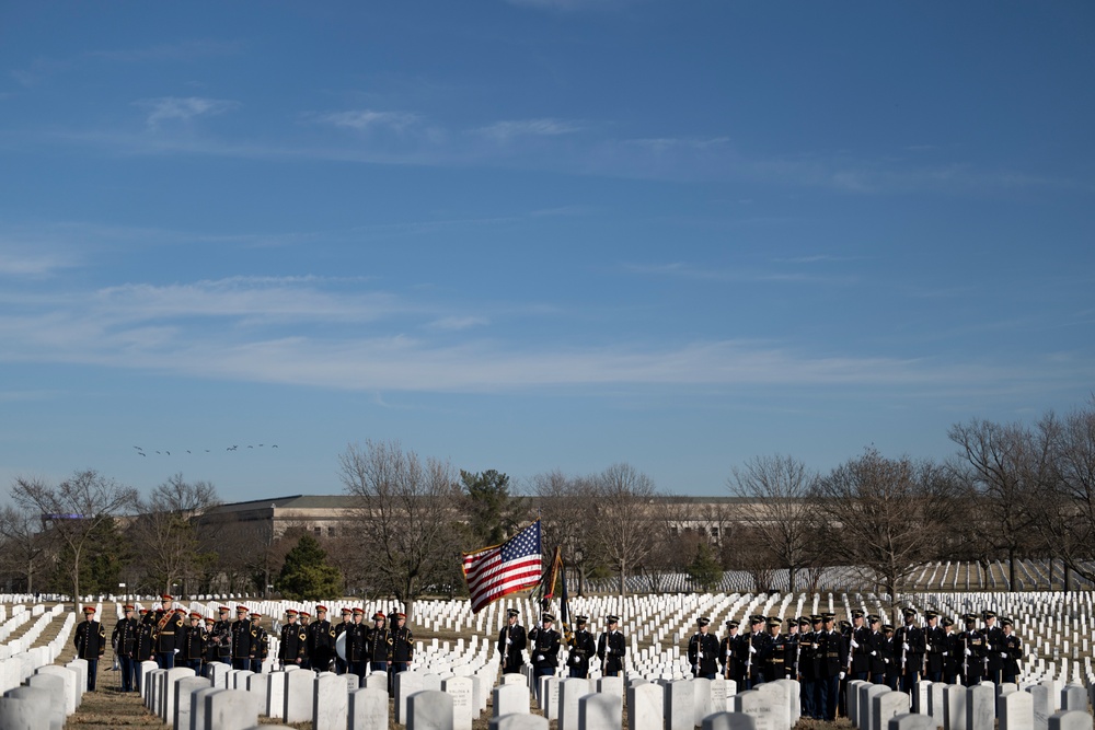 Military Funeral Honors with Funeral Escort are Conducted for U.S. Army Air Force 2nd Lt. Francis Callahan in Section 68