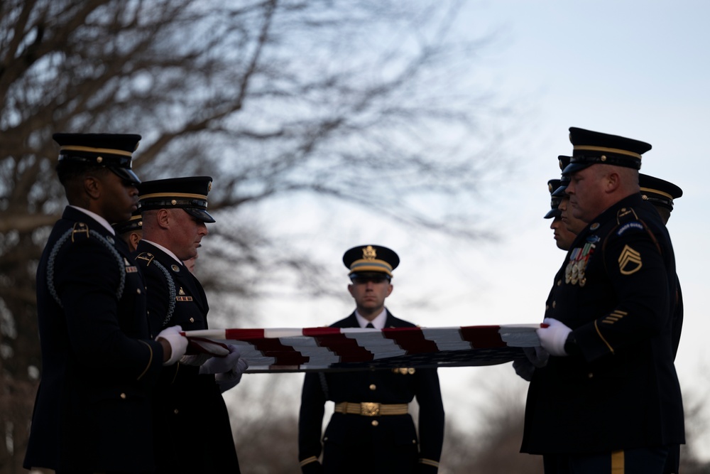 Military Funeral Honors with Funeral Escort are Conducted for U.S. Army Air Force 2nd Lt. Francis Callahan in Section 68