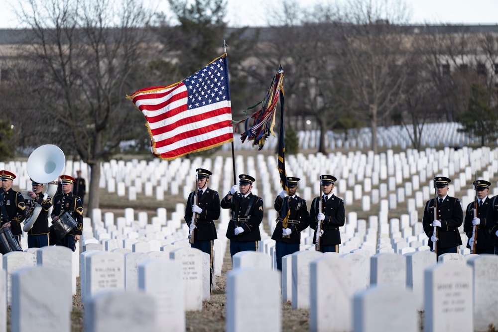 Military Funeral Honors with Funeral Escort are Conducted for U.S. Army Air Force 2nd Lt. Francis Callahan in Section 68