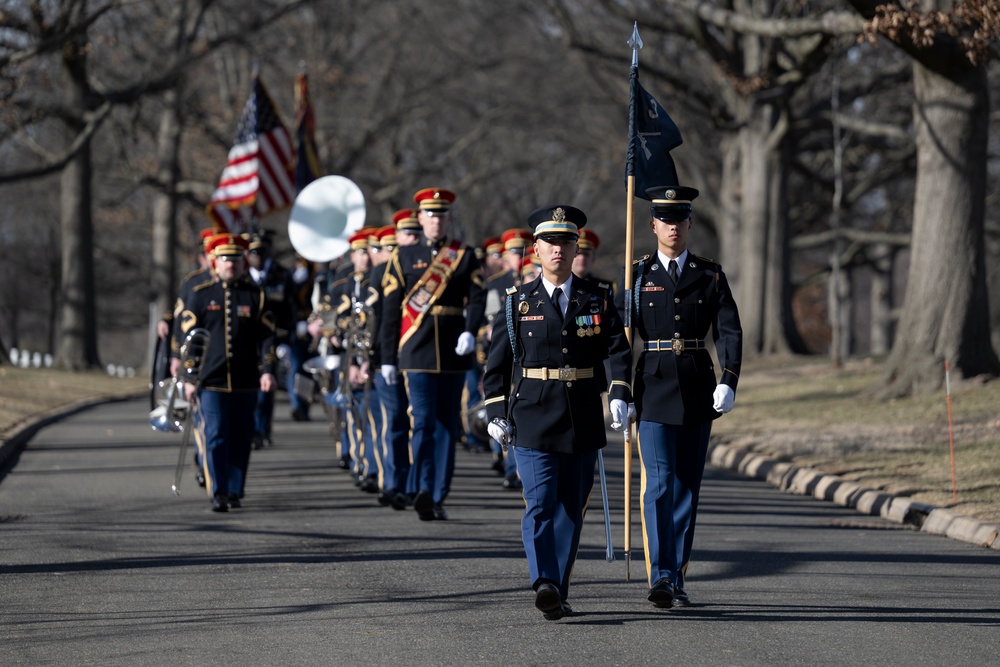 Military Funeral Honors with Funeral Escort are Conducted for U.S. Army Air Force 2nd Lt. Francis Callahan in Section 68