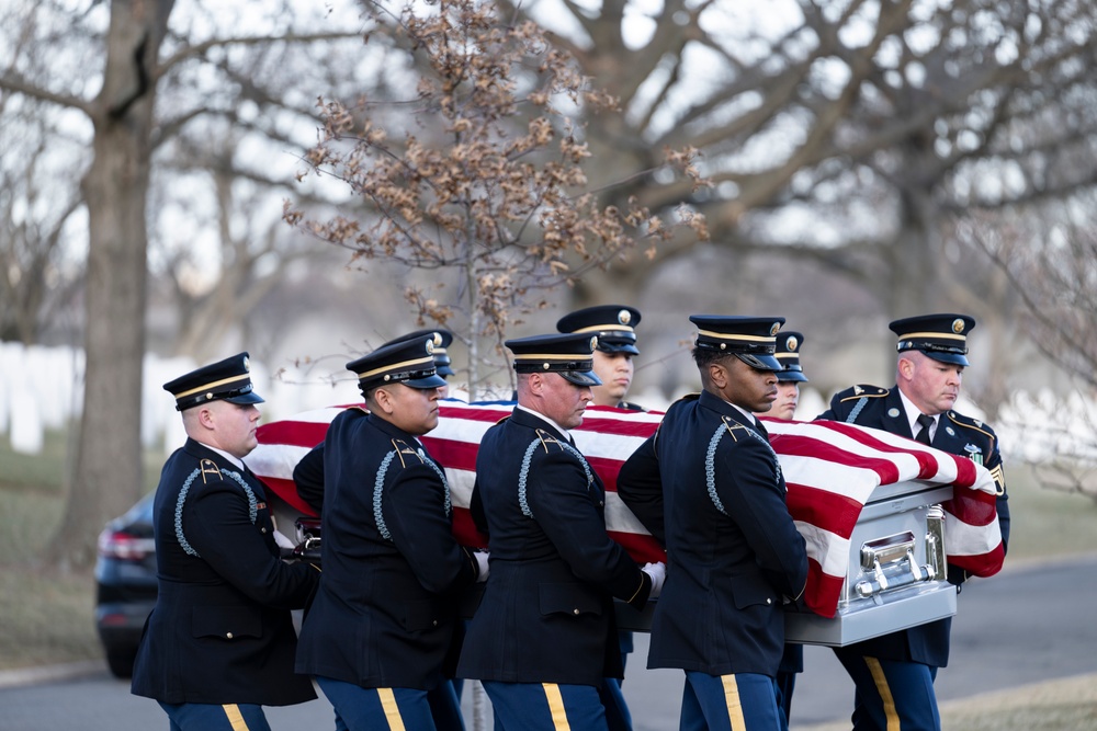 Military Funeral Honors with Funeral Escort are Conducted for U.S. Army Air Force 2nd Lt. Francis Callahan in Section 68