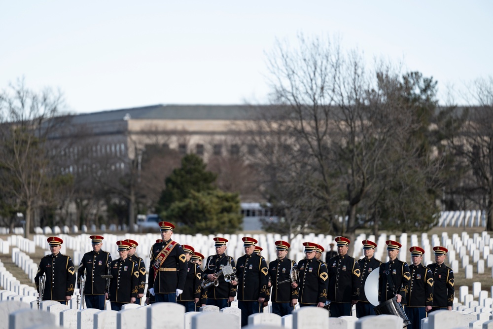 Military Funeral Honors with Funeral Escort are Conducted for U.S. Army Air Force 2nd Lt. Francis Callahan in Section 68