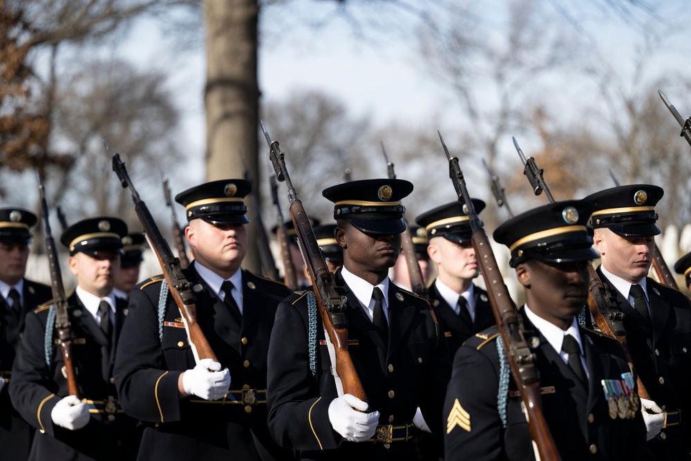 Military Funeral Honors with Funeral Escort are Conducted for U.S. Army Air Force 2nd Lt. Francis Callahan in Section 68