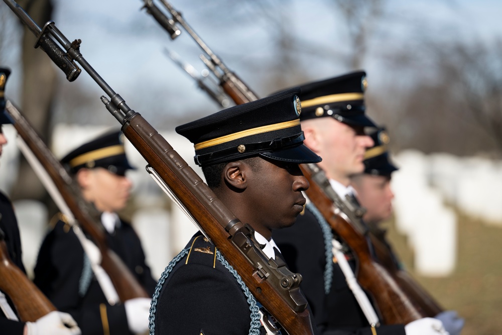 Military Funeral Honors with Funeral Escort are Conducted for U.S. Army Air Force 2nd Lt. Francis Callahan in Section 68