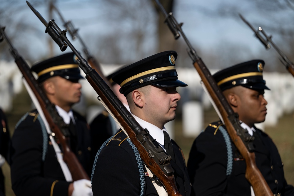 Military Funeral Honors with Funeral Escort are Conducted for U.S. Army Air Force 2nd Lt. Francis Callahan in Section 68