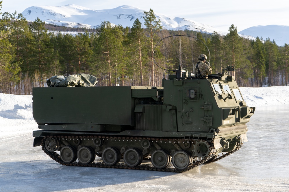 41st Field Artillery Brigade conducts arctic drivers training during Joint Viking 25 in Norway