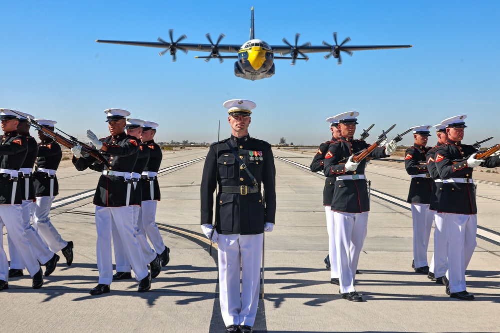Silent Drill Platoon meet &quot;Fat Albert&quot;