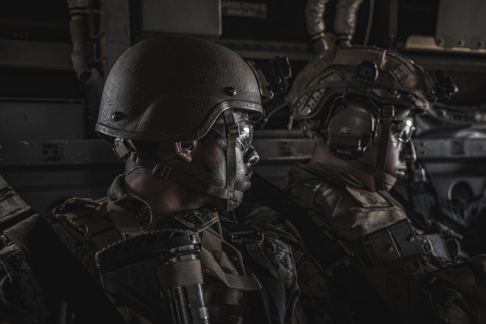 26th MEU |V2/2 Fox Company Conducts Raid Exercise on Camp Davis