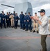 Secretary of Defense Pete Hegseth interacts with Sailors
