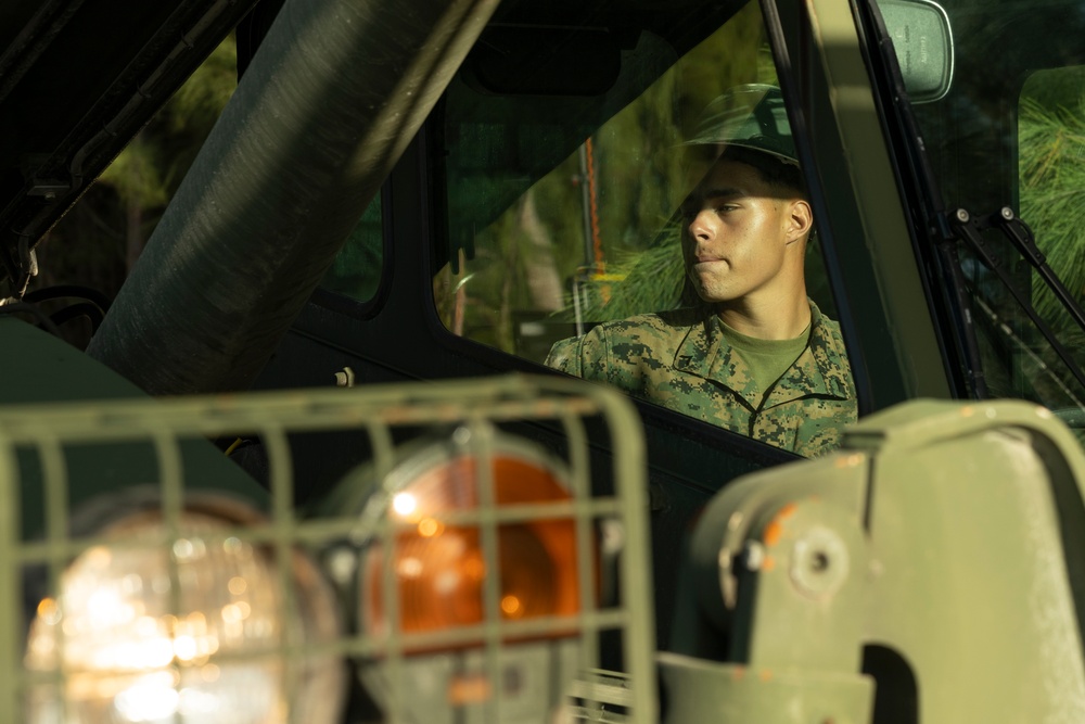 U.S. Marines with 2nd MAW offload equipment and supplies in the Bahamas