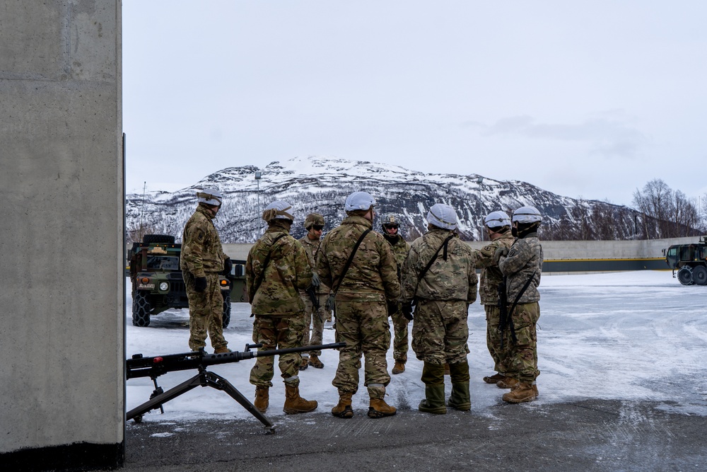 41st Field Artillery Brigade establish an ammunition holding area during Joint Viking 25 in Norway