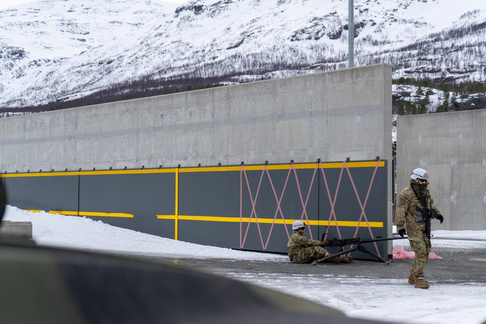 41st Field Artillery Brigade establish an ammunition holding area during Joint Viking 25 in Norway