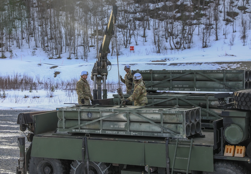 MLRS Battalion Conducts rearm, refuel, and resupply operations during exercise in Norway