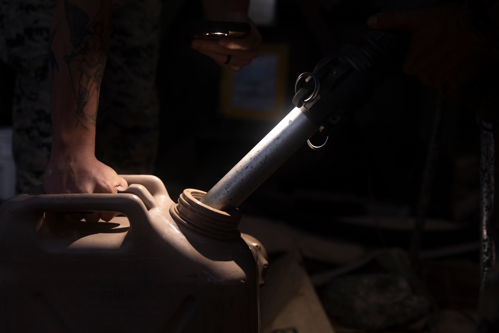 U.S. Marines with MWSS-272 perform preventative maintenance