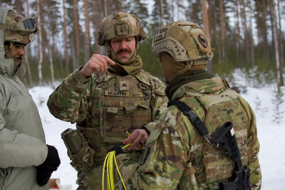 Virginia National Guard Engineers conduct mine detection and clearance training during Arctic Forge 25