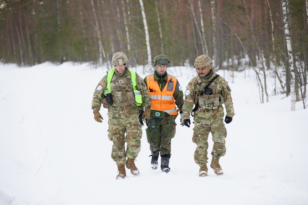 Virginia National Guard Engineers conduct mine detection and clearance training during Arctic Forge 25