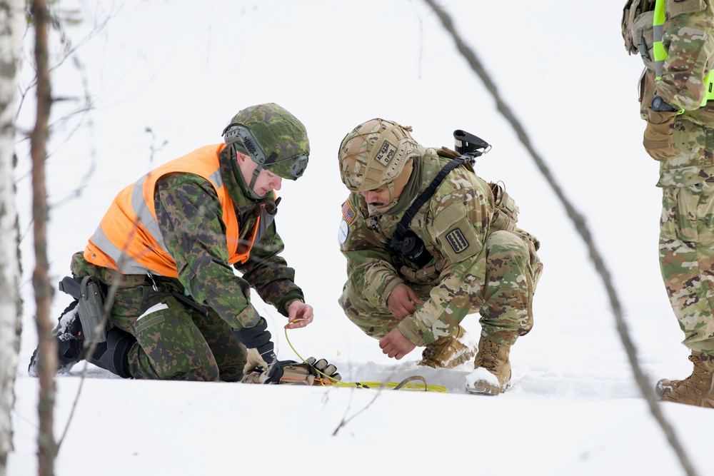 Virginia National Guard Engineers conduct mine detection and clearance training during Arctic Forge 25