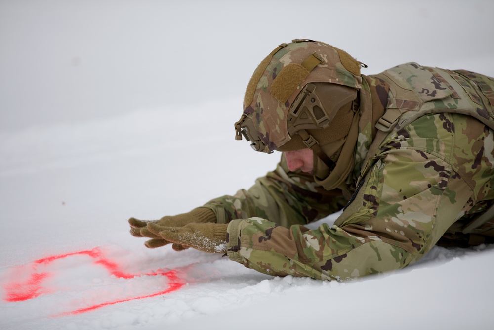 Virginia National Guard Engineers conduct mine detection and clearance training during Arctic Forge 25