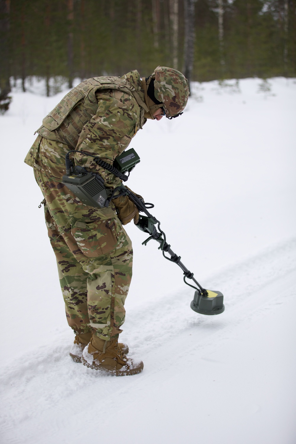 Virginia National Guard Engineers conduct mine detection and clearance training during Arctic Forge 25