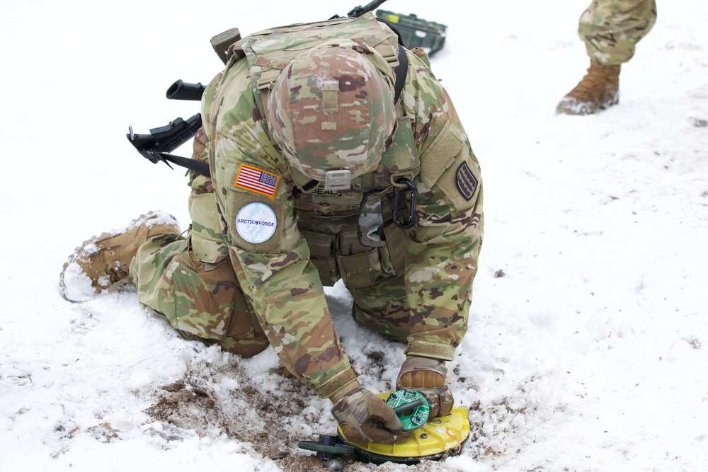 Virginia Army National Guard Engineers train on mine emplacement during Arctic Forge 25