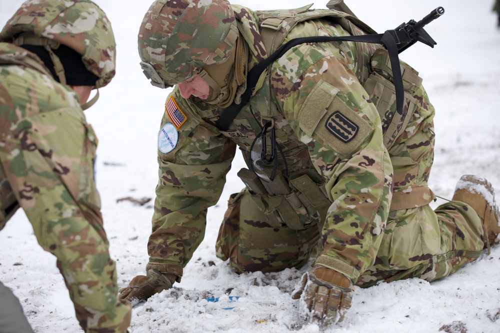 Virginia Army National Guard Engineers train on mine emplacement during Arctic Forge 25