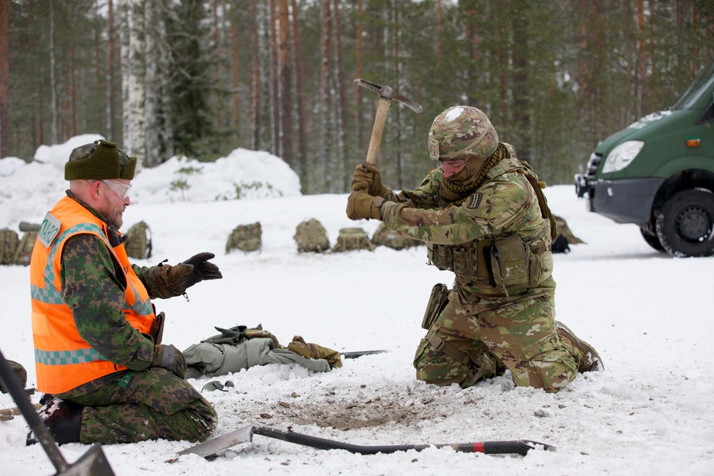 Virginia Army National Guard Engineers train on mine emplacement during Arctic Forge 25