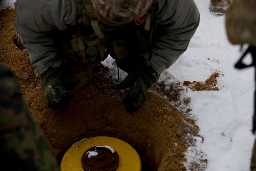 Virginia Army National Guard Engineers train on mine emplacement during Arctic Forge 25