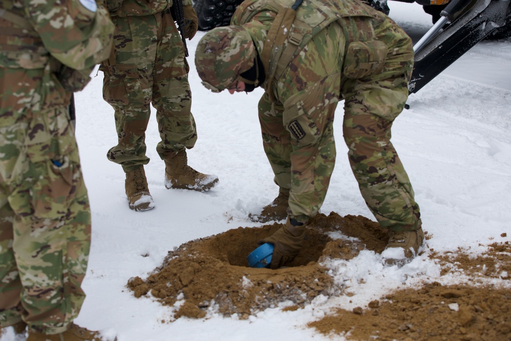 Virginia Army National Guard Engineers train on mine emplacement during Arctic Forge 25