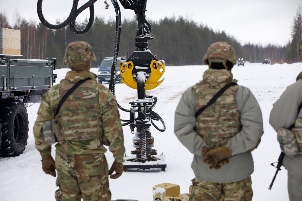 Virginia Army National Guard Engineers train on mine emplacement during Arctic Forge 25