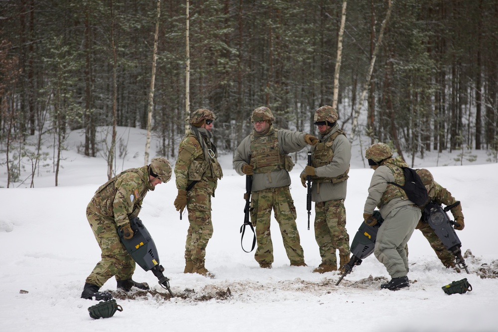 Virginia Army National Guard Engineers train on mine emplacement during Arctic Forge 25