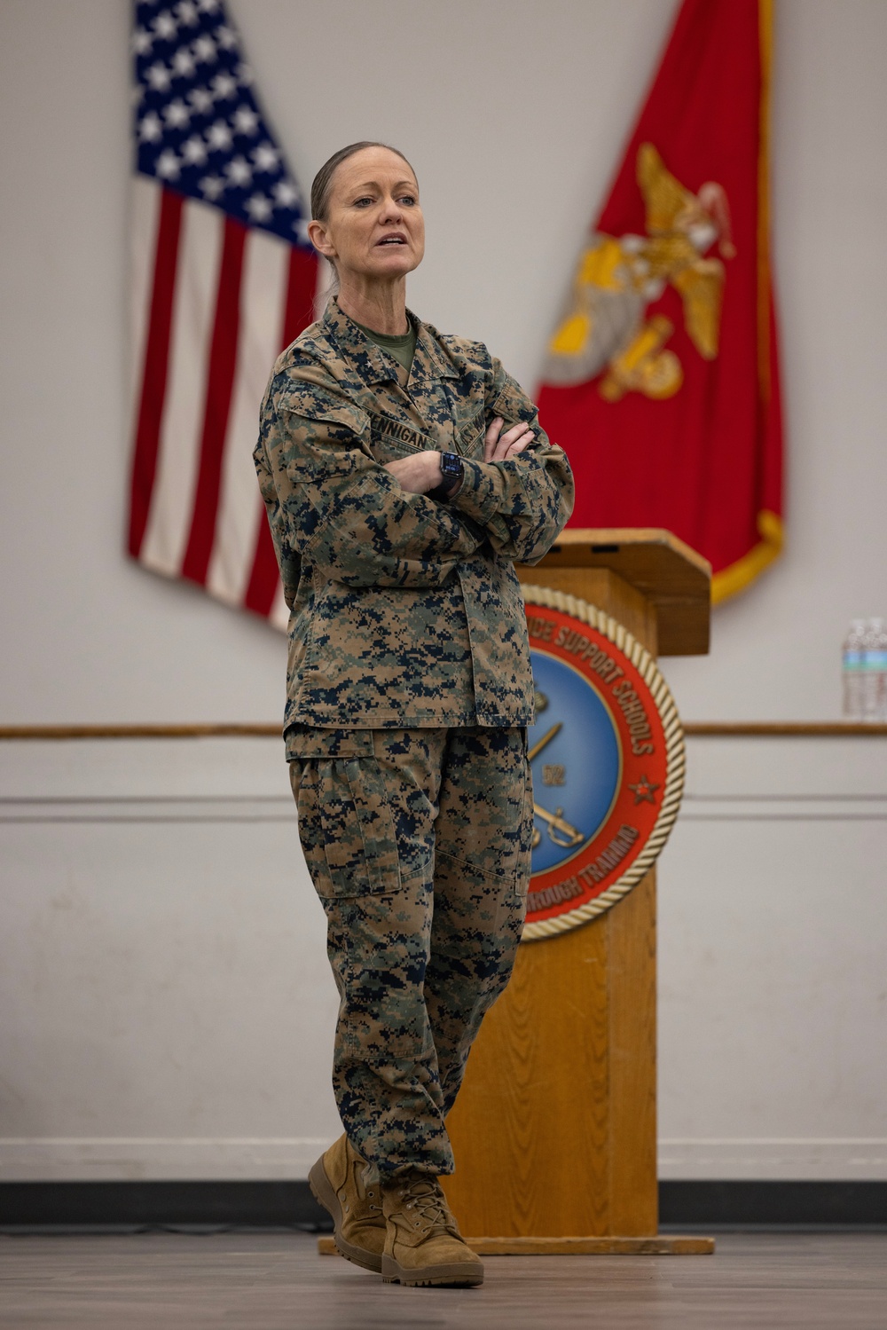 2nd Marine Logistics Group Commanding General visits Marine Corps Combat Service Support Schools