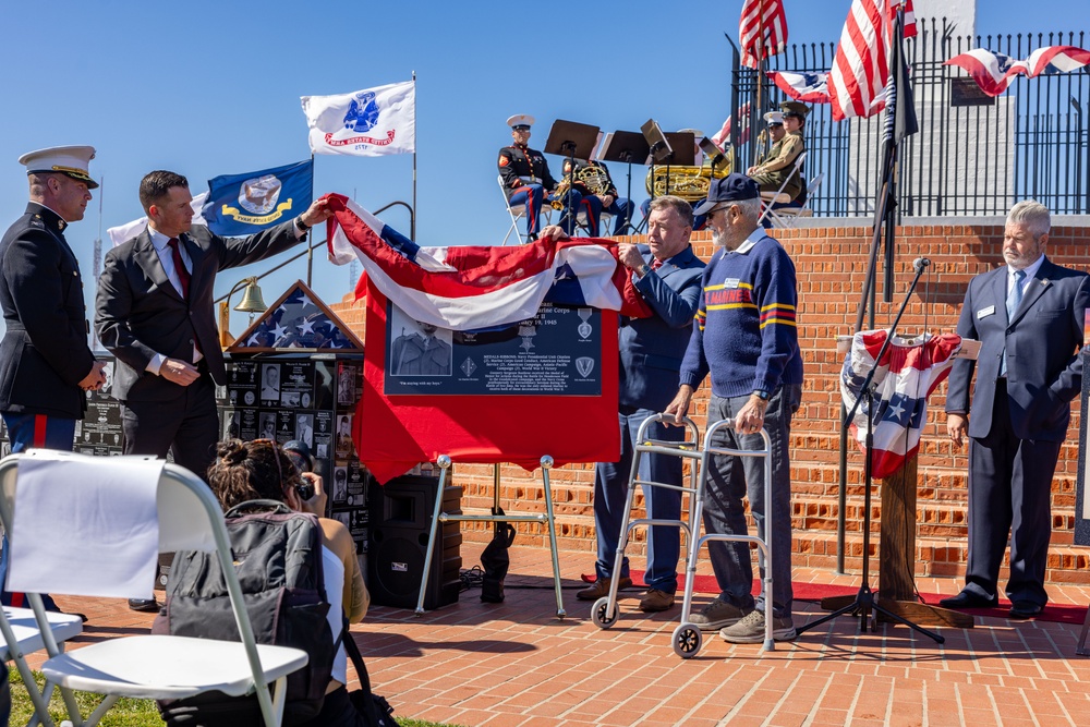 John Basilone Plaque Dedication