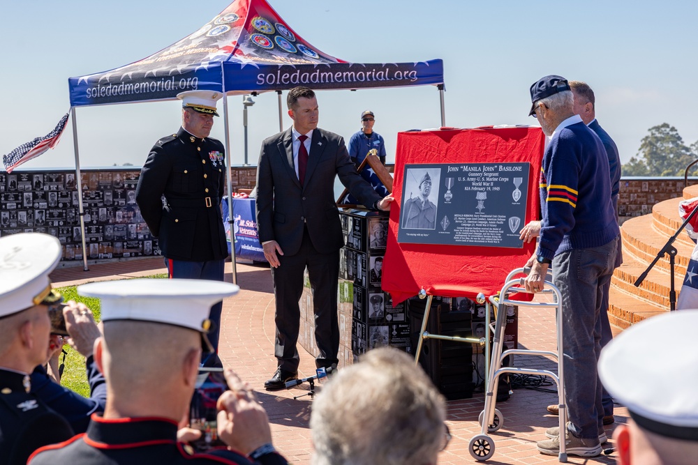 John Basilone Plaque Dedication