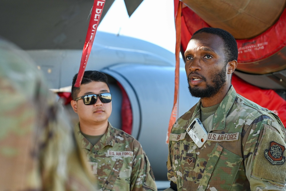 6th MDG bioenvironmental engineers train on the flightline