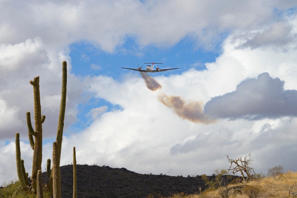 Cowboy Guard and the California Air National Guard conduct MAFFS training in Arizona