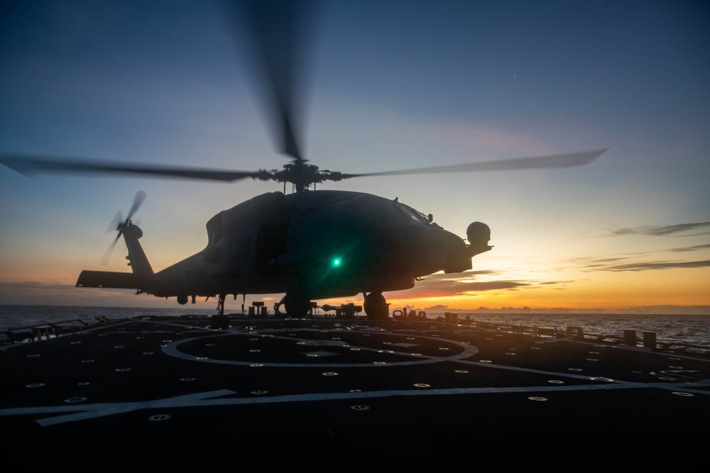 USS Milius Conducts Flight Operations