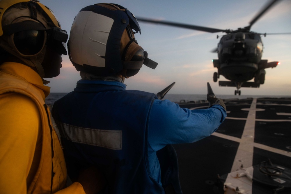 USS Milius Conducts Flight Operations