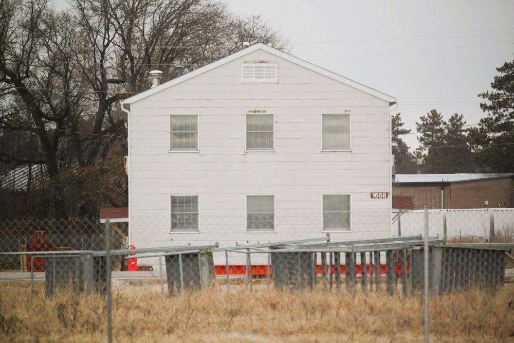 Contractors prepare third World War II-era barracks for relocation at Fort McCoy