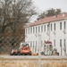 Contractors prepare third World War II-era barracks for relocation at Fort McCoy