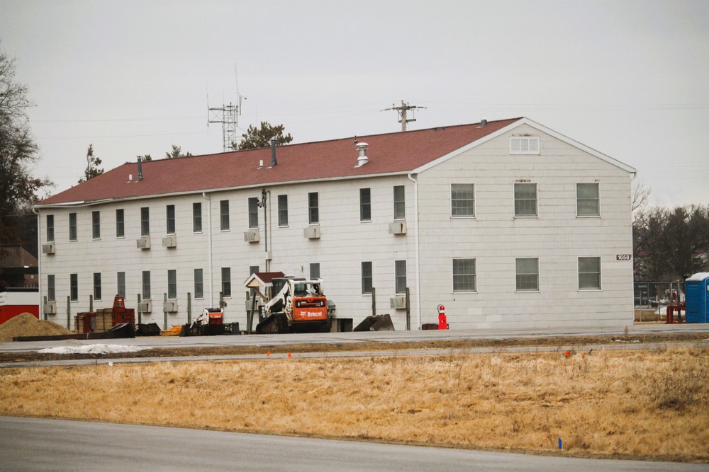 Contractors prepare third World War II-era barracks for relocation at Fort McCoy