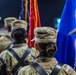 The 380th AEW Honor Guard presents the colors at a Baseball United game
