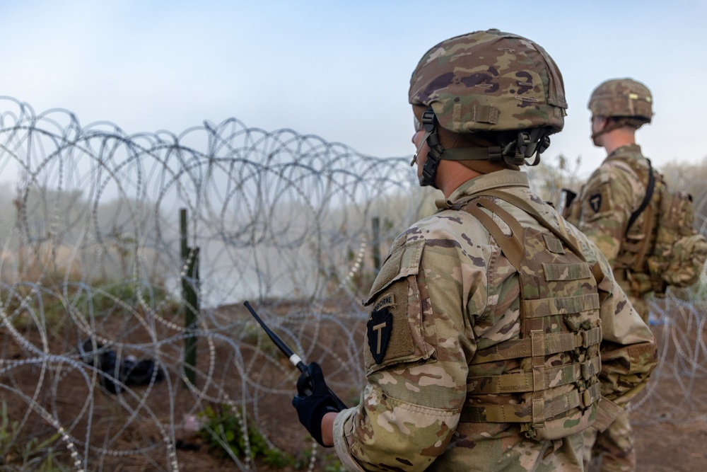 US Soldiers support southern border mission